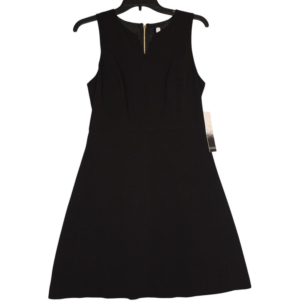 Kensie Women's Stretch Crepe Dress Black Sleeveless Size Small NWT